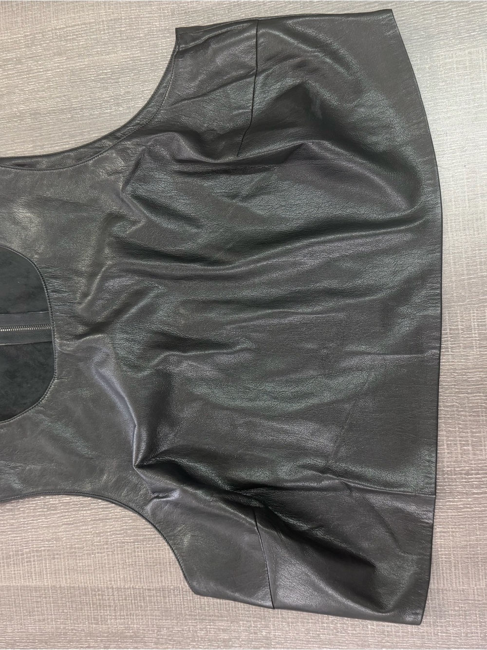 Good American Better Than Leather Faux Leather Crop Top size 5